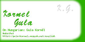 kornel gula business card