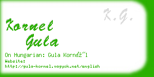 kornel gula business card